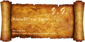 Vasváry Imre névjegykártya